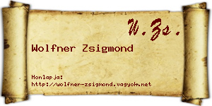 Wolfner Zsigmond névjegykártya